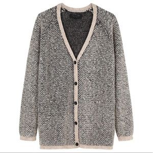 NWT Rag & Bone Sweater Barton Cardigan Gray Cream